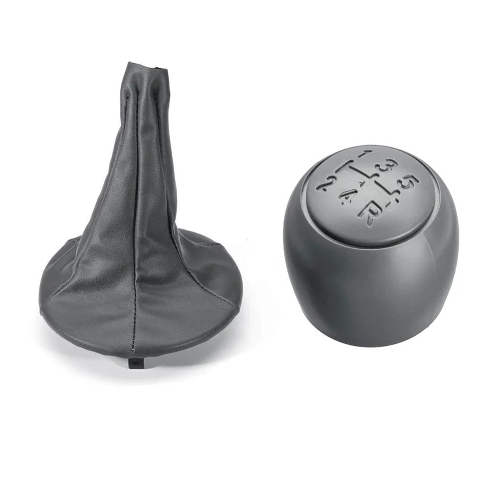 MKGKACVCPT Manual Shifter knob for Fiat 500 500c 2007-2013 for Panda 2003-2012 Gear Shift Knob Lever Shifter Gaiter Boot Cover Collar(Gray)