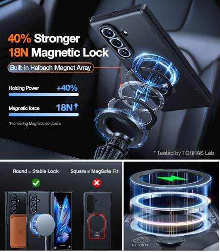 Image of TORRAS Q3 Spin Magnetic Stand for Galaxy Z Fold 7 Case