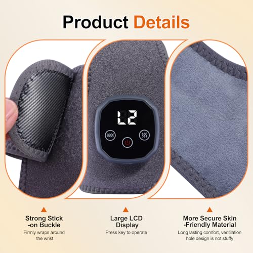 APZYI Foot Renew Triple Method Massager, 2-in-1 Foot Massager for Neuropathy, Foot and Ankle Massager with 3 Vibration Mode & 4 Heat Levels, Portable Feet Massage Home Travel All Ages Ankle Massage