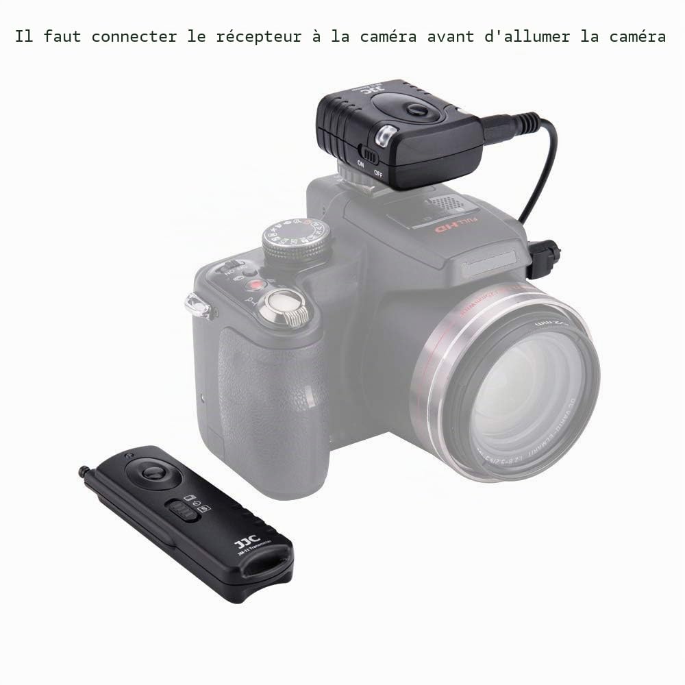 JJC JM-D Déclencheur DMW-RS1 sans Fil pour Panasonic Lumix S1 S1R S1H S5 G85 GH6 GH5 GH5S GH4 GH3 GH2 GX8 GX7 G10 G7 G6 G5 G3 FZ2000 FZ1000, Leica V-LUX2 DIGILUU2 X3
