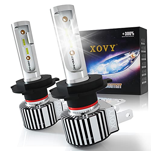 XOVY H4 9003 HB2 LED Headlight Bulbs, 10000 LM High Low Beam Headlight Bulb, High Power 60W LED Headlamp Conversion Kit 6500K Cool White Bulbs IP68 waterproof,Pack of 2