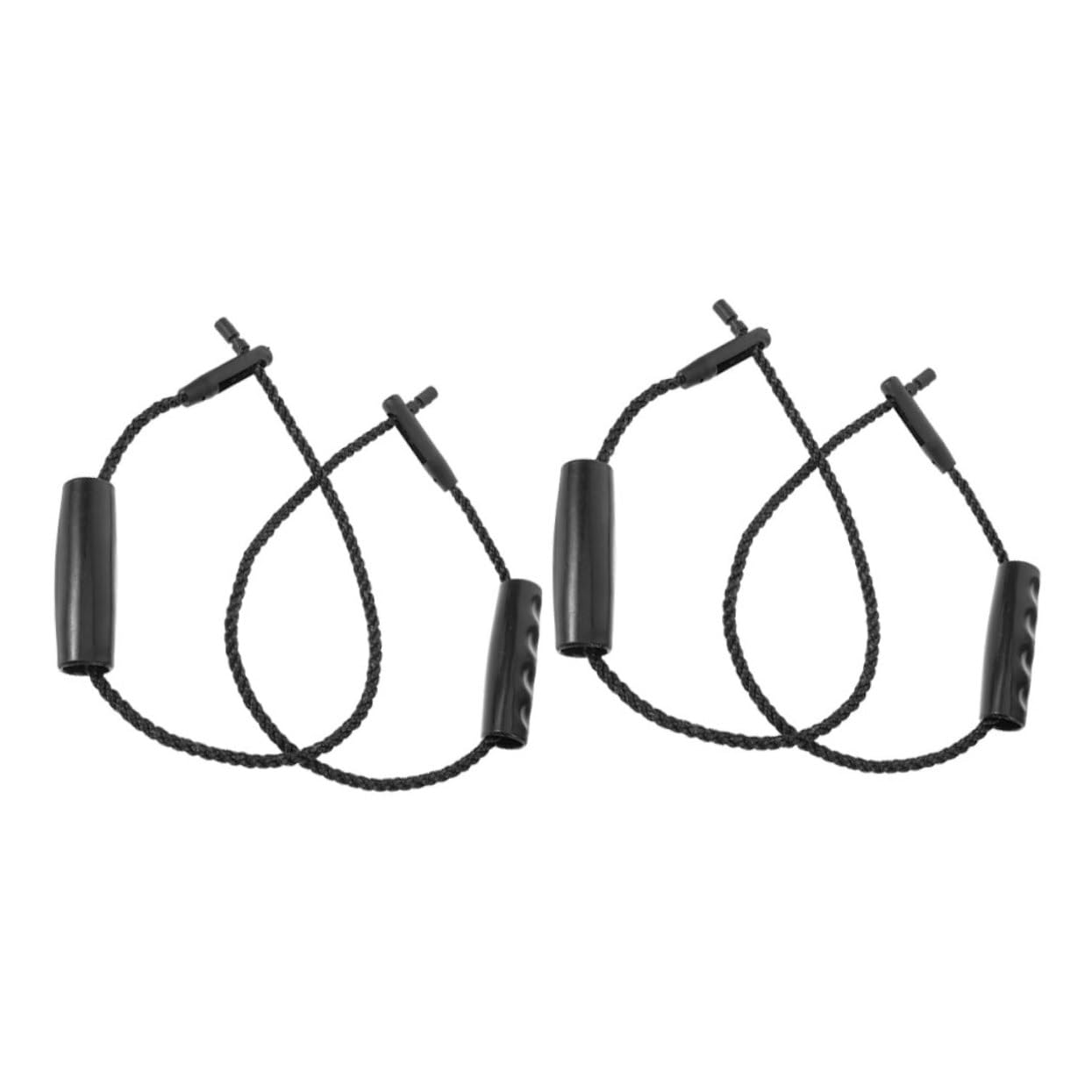 UKCOCO 2 Pares de Asas de Cubo de Cuerda Negra Plástico, Fácil de Llevar y Duraderas para Decoración DIY y Uso Doméstico