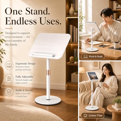 Image of Sunchhaya Book Stand for Reading, Writing, Painting II Book Reading Stand Adjustable Height-Angle with Extra Height, Music Stand, Note Stand [ YD-17 (68 CM) ]