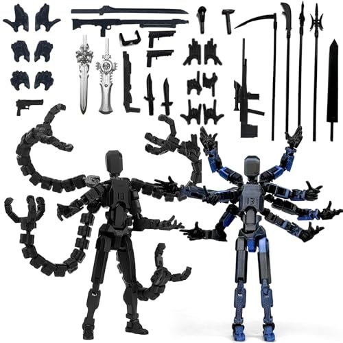 2PCS T13 Assembly Action Figures, 3D Printed Stick Figures