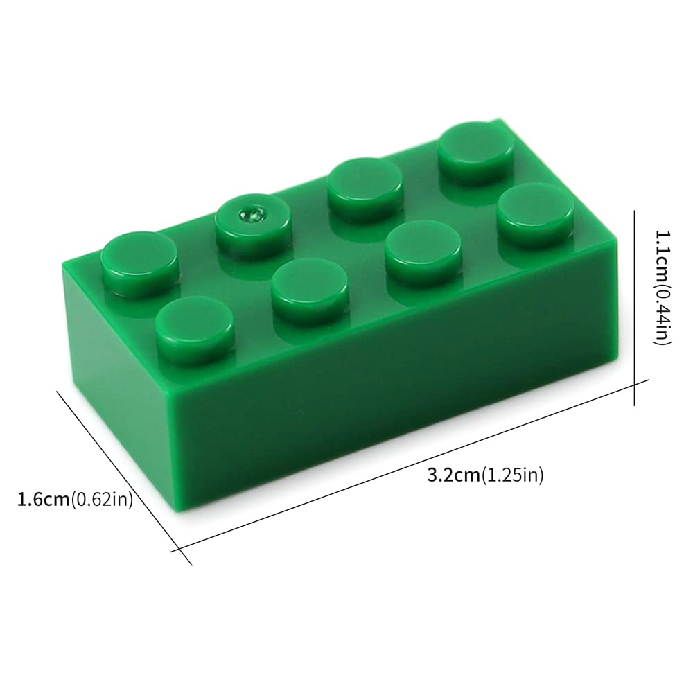 Amazon.com: Feleph 320 Pieces 2x4 Green Bricks Building Classic