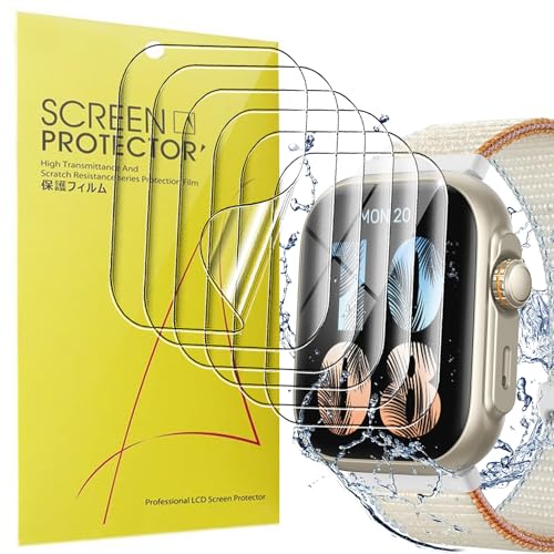 Blueshaweu Schutzfolie Kompatibel für Parsonver 1,85' Smartwatch GOPO2, HD klar Flexible TPU Displayschutzfolie [6 Stück] Kompatibel mit Parsonver GOPO2 Smartwatch (transparent)