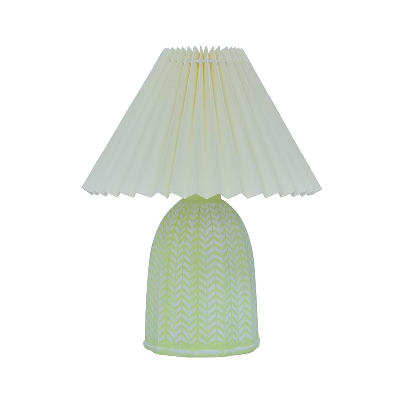 Hhmmei2024-23 Table Lamps Pleated Retro Table Lamp Ceramic Bedroom Study Bedside