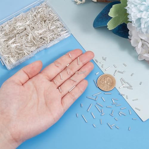PH PandaHall 1600pcs 4 Sizes Bugle Beads - Image 3