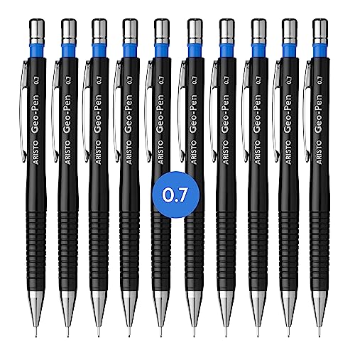 Aristo AR85007 Fine MINES Pen Geo-Pen 0.7, HB, Black, 10er Pack of