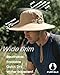 FURTALK Sun Hats for Men Fishing Hat UPF 80+ Foldable Wide Brim Outdoor Hiking Beach Summer Hats Khaki