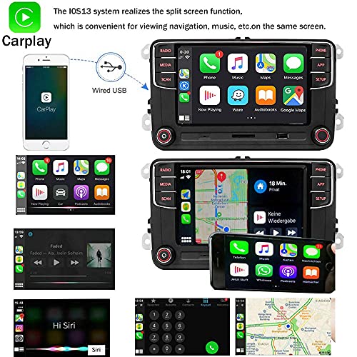 Scumaxcon 6.5" Car Stereo Carplay Android Auto Rcd360 Proii Bluetooth Usb Sd Rvc Fm For Golf Passat Caddy Jetta Polo Cc Eos #TOP2