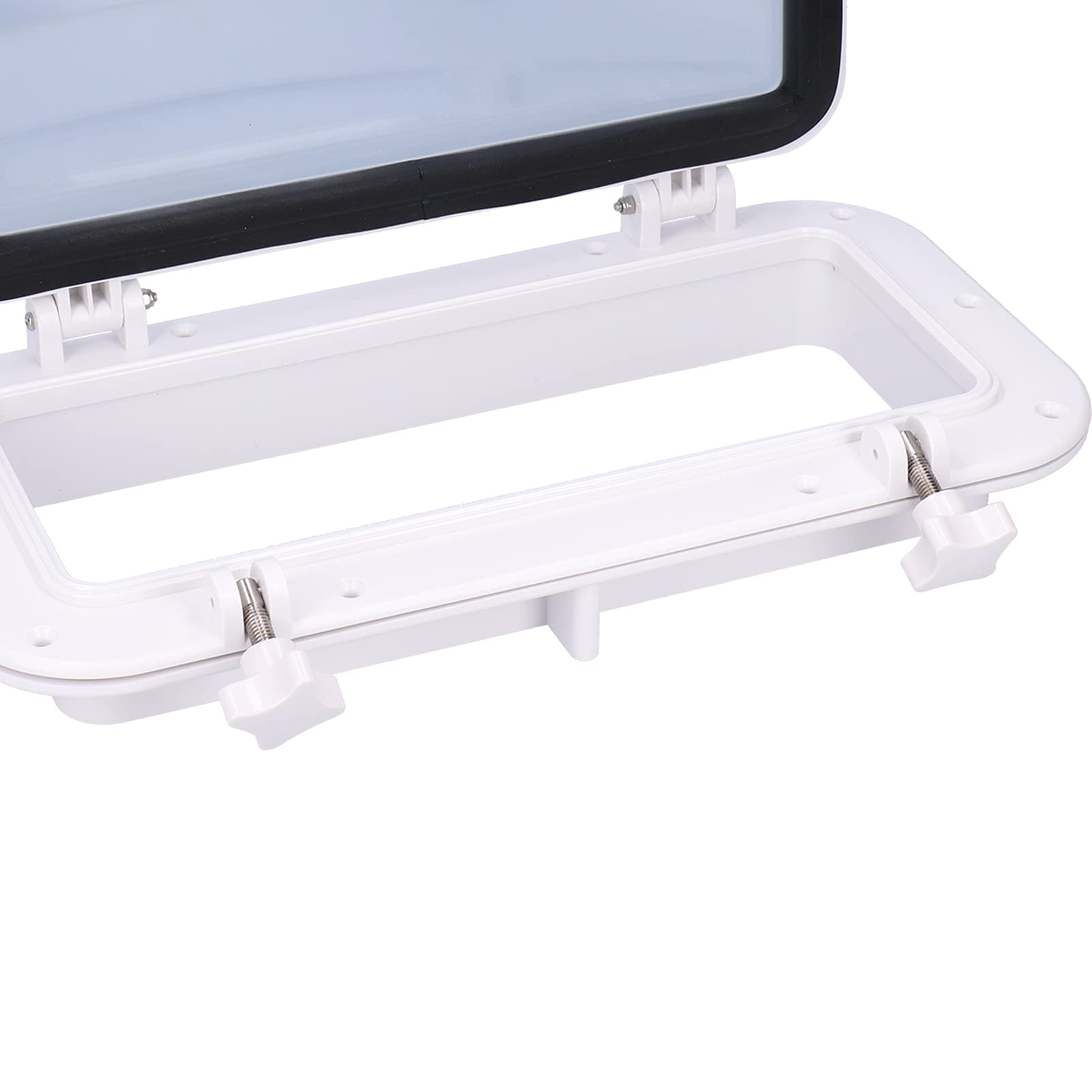 Oblò per barca, finestra rettangolare con vetro temperato per yacht e - 15-3/4 x 7-7/8 pollici - Telaio in ABS resistente