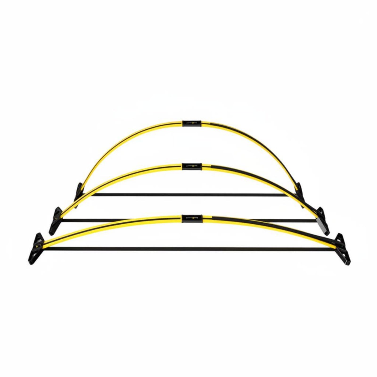 Ostacolo per Allenamento Atletico con, Kit Ostacoli Base 2 Sezioni/3 Pezzi, Altezza Regolabile 0-35 Cm, 94x22x1.5 Cm