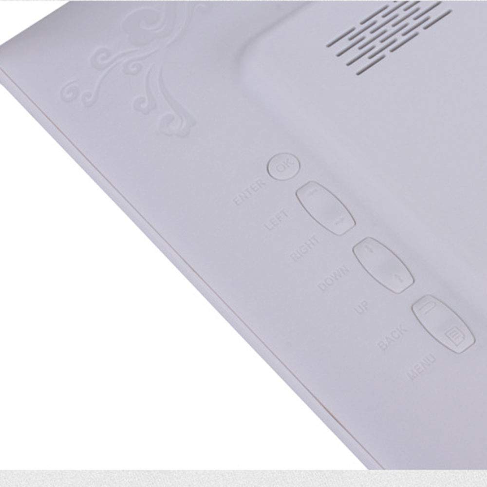 Lecteur publicitaire HD 13 Pouces prenant en Charge la Lecture vidéo 1080p, pour Bureau ou Domicile (Noir, Blanc)