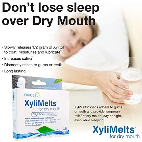 Oracoat Xylimelts Oral adhering Discs, Slightly Sweet, 240 Count (Pack of 6)
