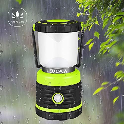 EULOCA Portable LED Camping Lantern, Massive Brightness with Fully Adjustable 360 Arc Lighting 1200lm, Dimmable, 4 Lighting Modes, Tent Light for Home, bivvy, Garden, Outdoor, Hiking, Fishing