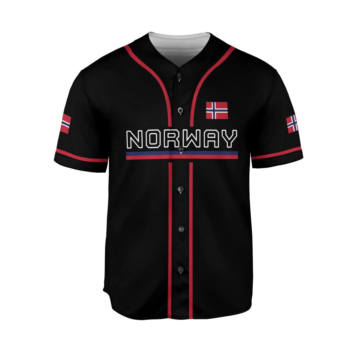 Podagree Personalized Norway Baseball Jersey Shirt Norwegian Pride Flag Roots Norwegian Jersey Soccer for Men and Women (NW12)