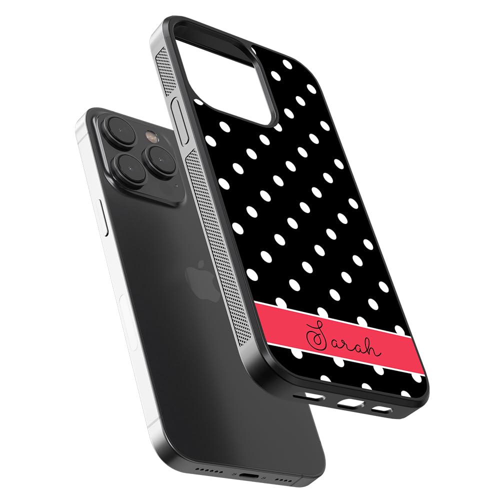 Amazon.com: Polka Dot Black White and Red Personalized Black