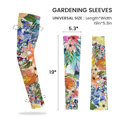 Image of YPHCDO Gardening Sleeves for Women Farm Sun Protection Thorn Proof Cooling Arm Sleeves to Cover Arms for Garden Sports