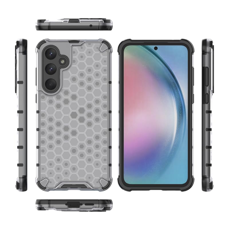 Image of Plastic Bumper Back Case Cover for Samsung Galaxy A55 5G (Transparent)