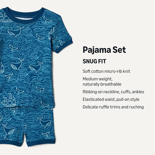 Image of Amazon Essentials Babies, Toddlers and Boys' Snug-Fit Cotton Pajama Set, Multipacks