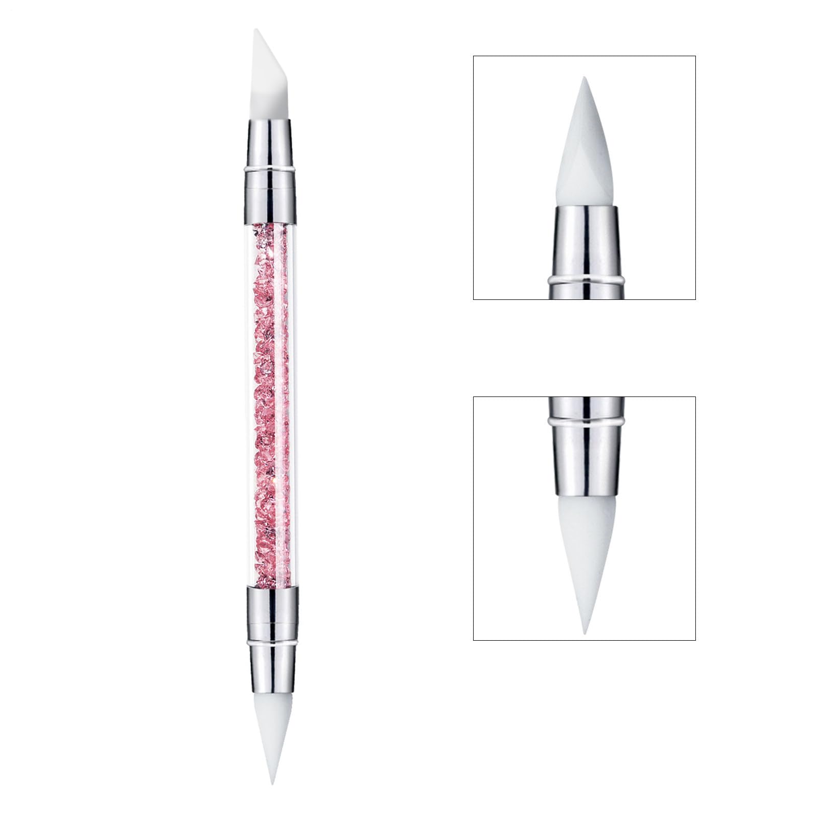 Pennelli In Silicone Per Unghie, Silicone nail arts Sculpture Pen, Pennelli In nail arts Con Due Punte Pennello, Pennelli In nail arts Gel Scultura Penna Per Unghie In Gel Strumenti Per nail arts