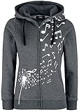 Graue Kapuzenjacke mit Print von Full Volume by EMP