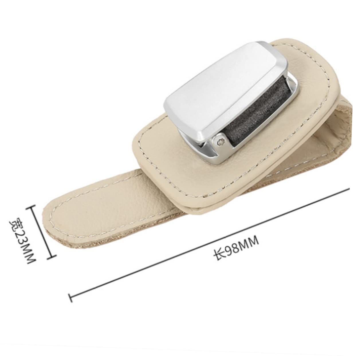 Gatuida 3pezzi Supporto Occhiali Multifunzionale Per Auto Clip Per Parabrezza Pu Organizer Per Occhiali Da Sole Beige Facile Da Installare e Utilizzare