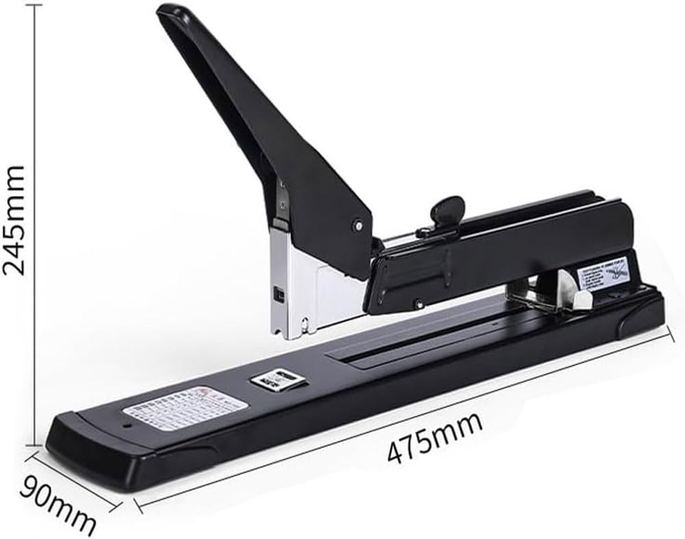 Cucitrice a lunga portata resistente, capacità di 210 fogli, design ergonomico, struttura in metallo, include 2000 graffette, ad alta capacità anti-inceppamento per ufficio e uso domestico