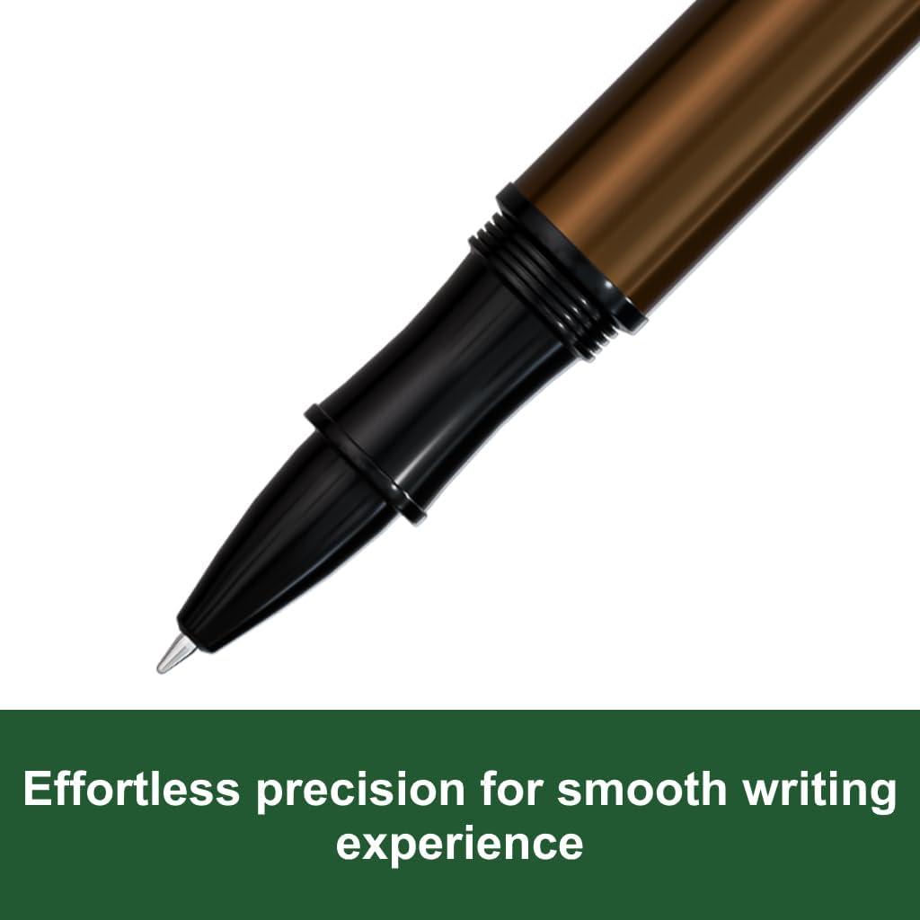 Monteverde USA Aldo Domani Rollerball Pen - Brown, Smooth Writing, Elegant Italian Design