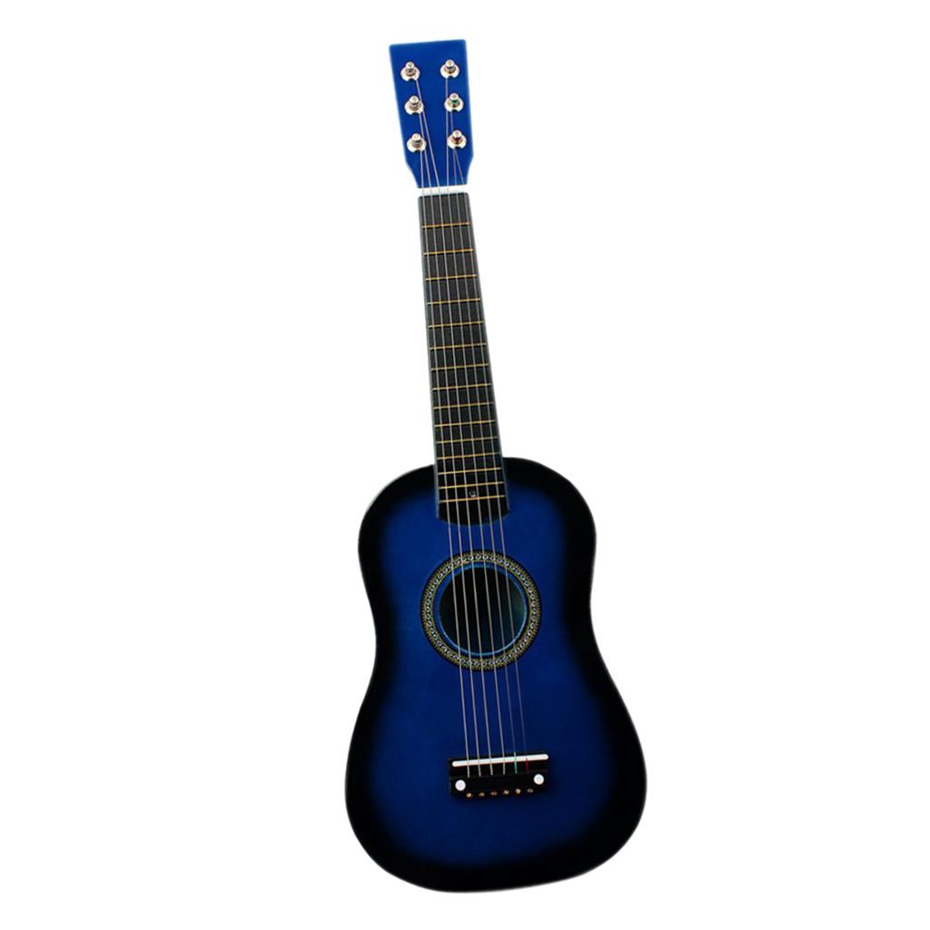 Chitarra acustica folk classica 6 corde blu per principianti