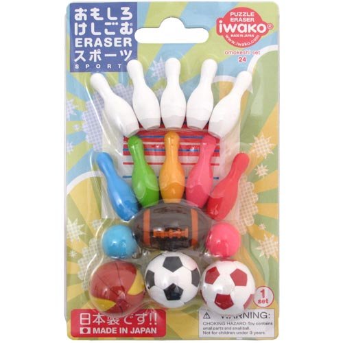Iwako Japanese Sports Eraser Set