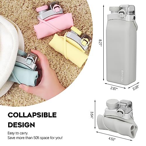 Collapsible-Water-Bottles-20oz-Silicone-Reusable-Water-Bottle-with-Straw-and-Strap-Leakproof-Foldable-Sports-Water-Bottle-for-Travel-Camping-Running-Hiking-Gym-BPA-Free