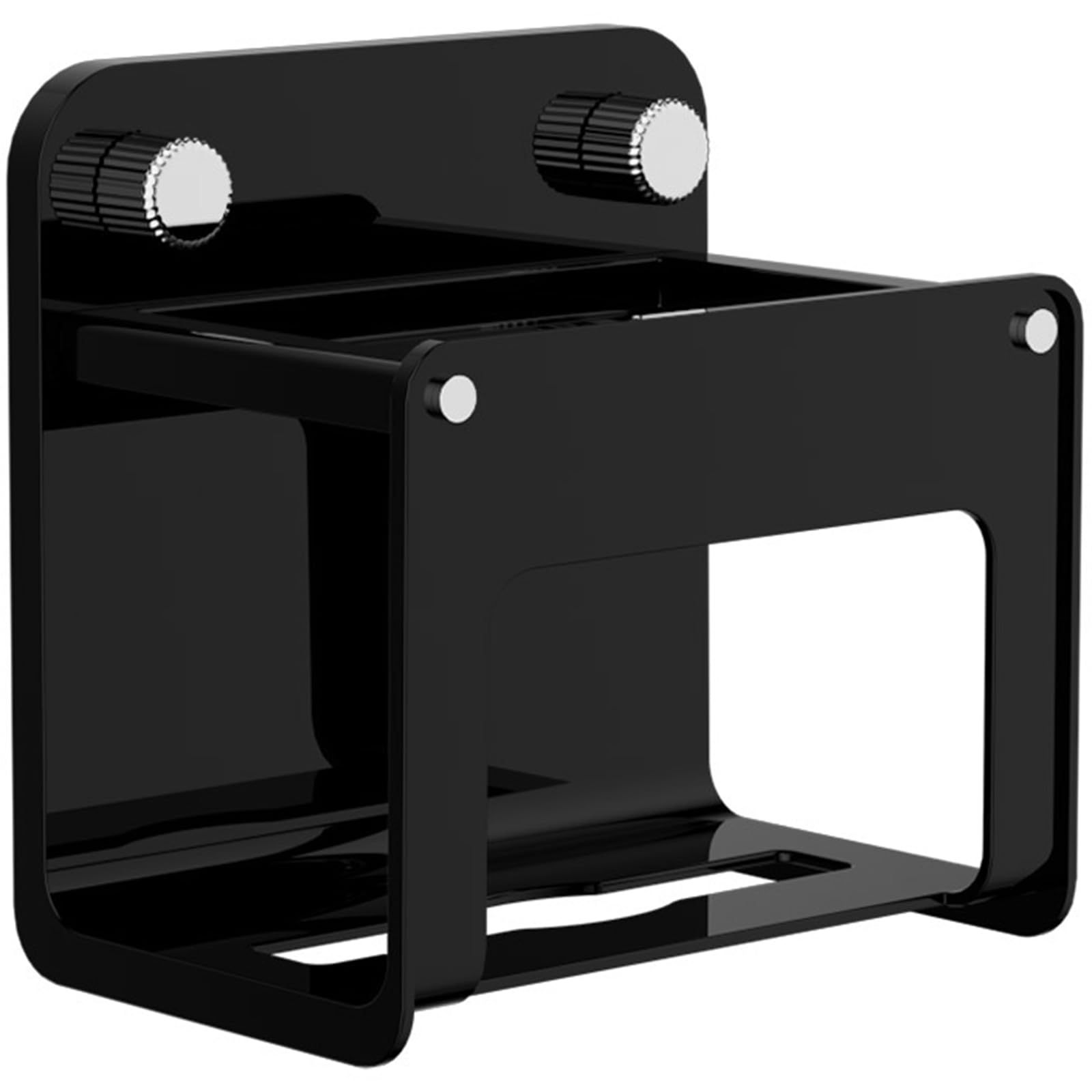 Zwwaazhf Black Large Opening Wall Mounted Tissue Holder Space Saving Bathroom Kitchen Organizers Light Weight Paper Towel Bracket Space Saving Esay Bathroom Storage Shelves