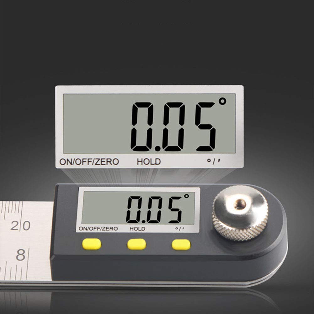Transportador Digital Regla ángulo de 300 mm 12 pulgadas Angle Finder Medidor de acero inoxidable de 360 ​​grados Goniómetro inclinómetro carpintería herramienta de medición