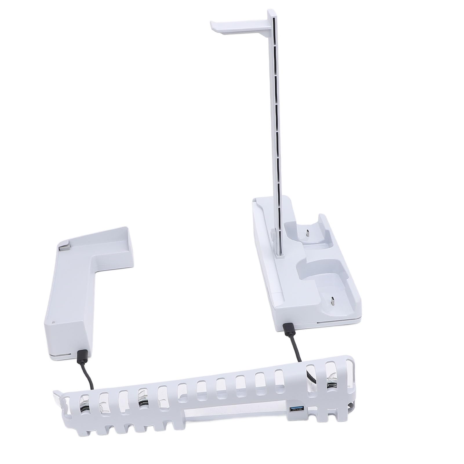 Zunate Ventilador de Soporte de Refrigeración para Consola con Cargador Rápido, Luz RGB, 3 Velocidades Ajustables para Controladores Digitales Delgados