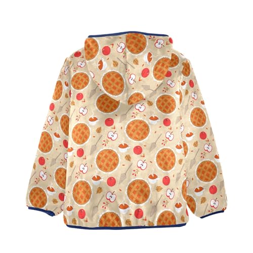 Apple Pie Apples Berries Girls Fleece Jacket Girls Fall Jacket Girls Zip Up Hoodie Girls Sherpa Jacket 2-10T2