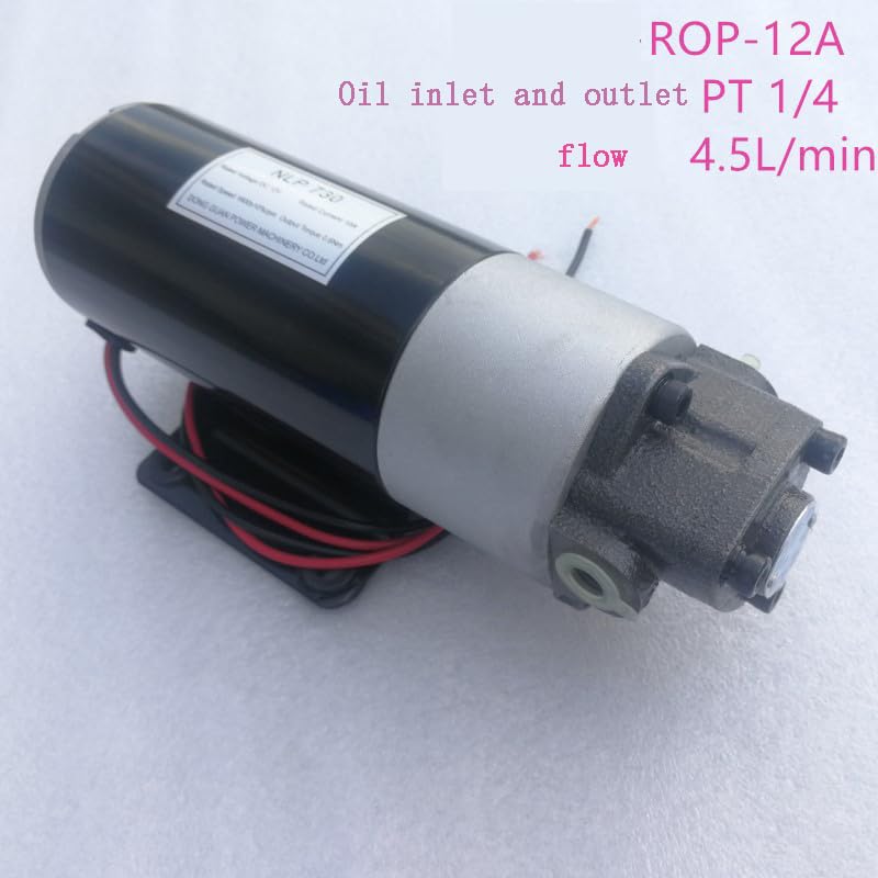 Pompe à huile DC12V moteur pompe Diesel hydraulique électrique petite DC Micro engrenages graisseur(ROP-10A,12V)
