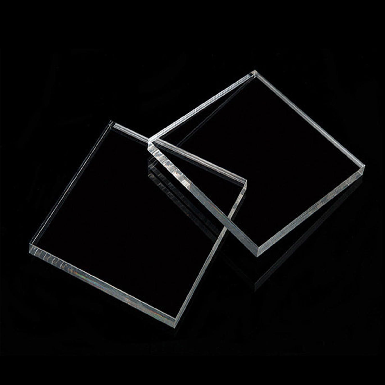 Lastra Acrilica Trasparente12 mm Pannello Plastica Leggero Resistente per Modellismo Arte Design Display Artigianato,400mmx400mmx12mm(1pcs)