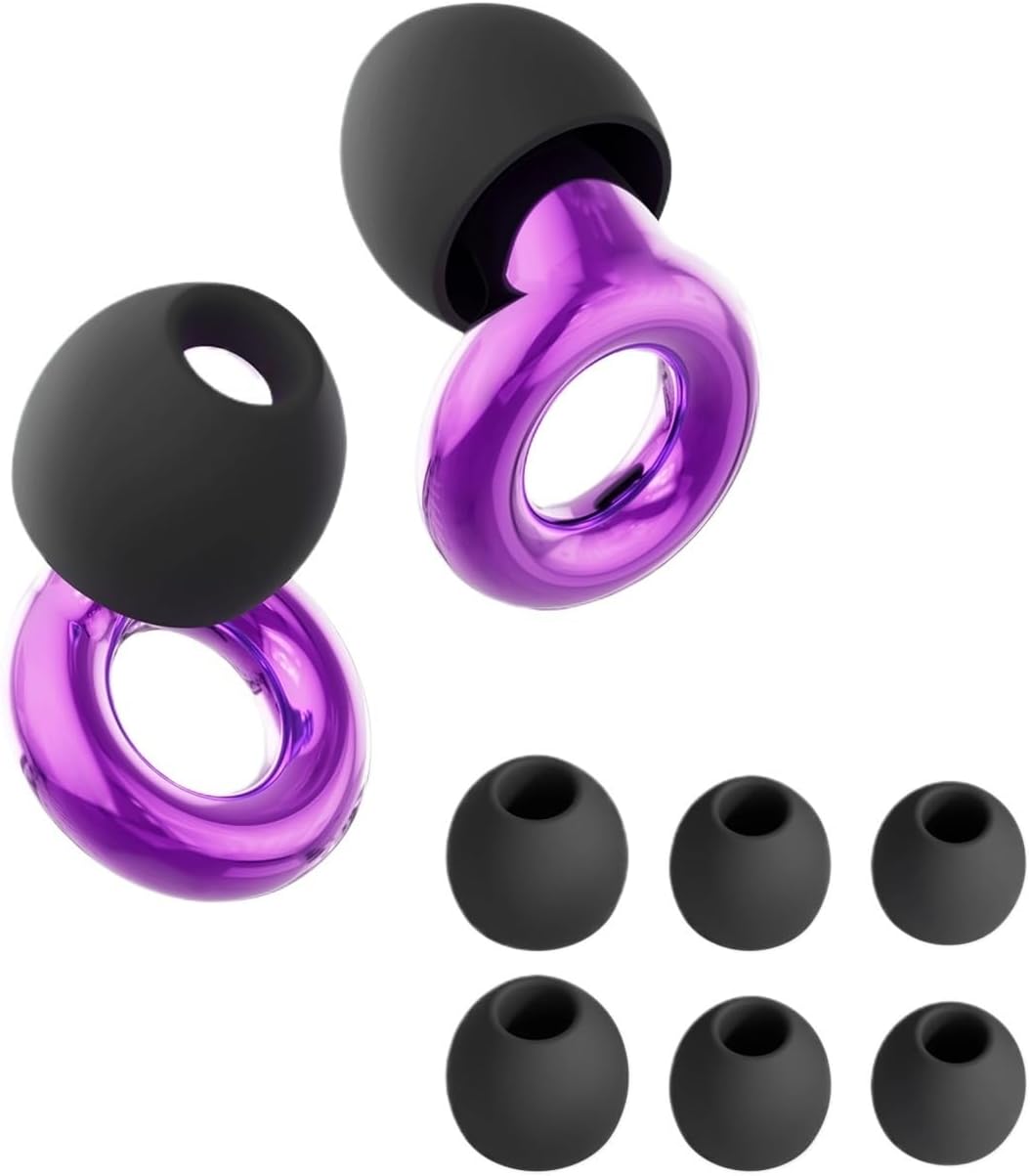 Noise Reduction Earplugs - Hearing Protection for Concerts & Festivals, Live Events, Sports, 8 Ear Tips in XS/S/M/L(Khaki)