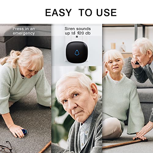 image for STECHRO Caregiver Pager, Wireless Call Button for Seniors/Elderly at H