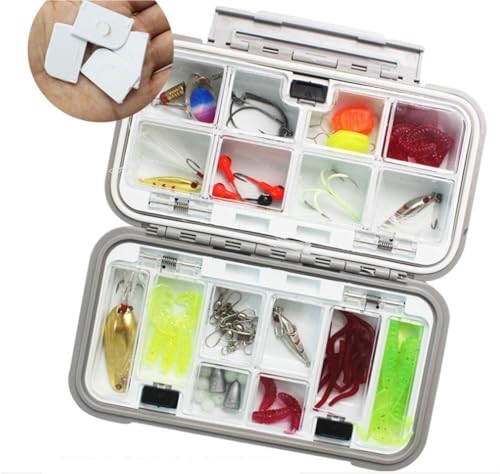 Boîte de rangement portable pour appâts avec compartiments pour accessoires pour faciliter l'organisation du matériel de pêche