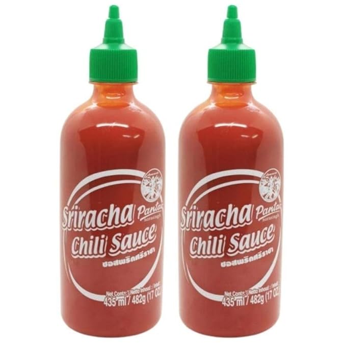 Sriracha Chili Sauce (200ml) (2 Pack) | Thai Cuisine | Contains Red Chilli, Sugar, Garlic, Salt | with Pasta, Pizza, Noodles & Hot Dogs | Veg