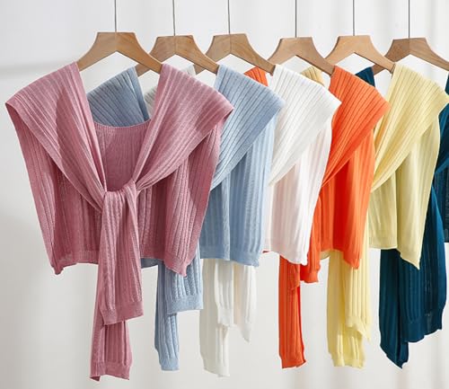 Women's Sweater Shawl Wraps Ice Silk Shoulder Tie Top Lightweight Shoulder Cape Accessories Knotted Shawls 20252