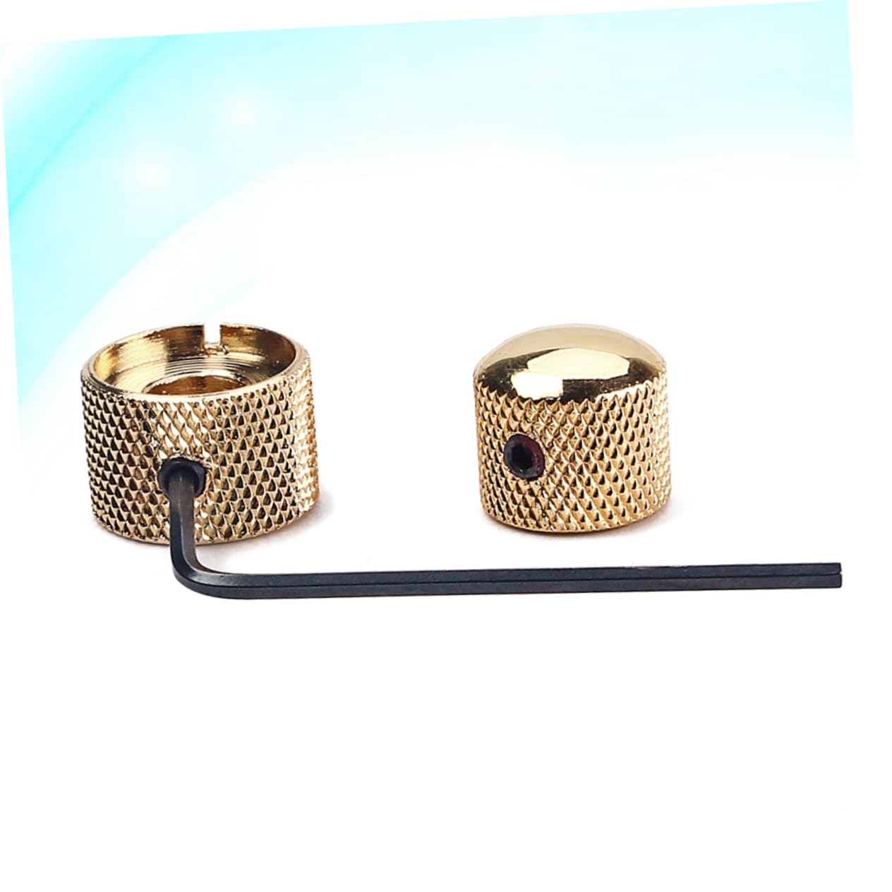 VICASKY 3pcs 2 1 Dual Bass Knob Guitar Control Knobs Electric Guitar Volume Strong Metal Shell Replacement for Damaged Worn-Out Volume Tone Control