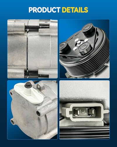 Image of PHILTOP Air Conditioning AC Compressor w /Clutch for 1997-2002 Ford Expedition,1998-2001 Navigator,2003 F150 /F250 Super Duty 5.4L,2000-2001 Excursion 5.4L /6.8L,1997-2002 E150 /E250 Econoline 4.6L /5.4