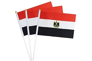 1 Dozen Egypt Stick Flags For Parade Decoration