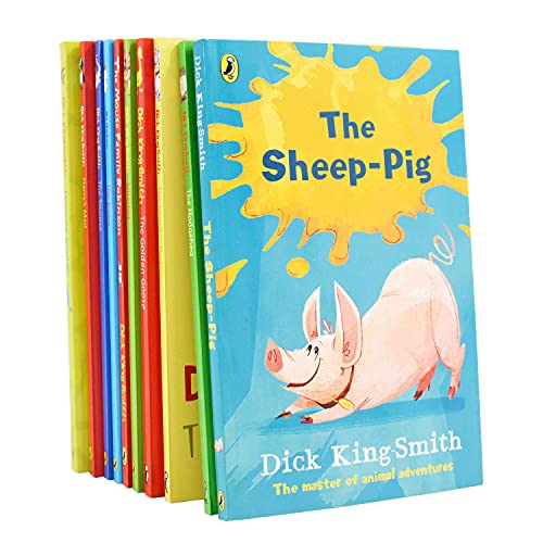 Dick King-Smith 10 Books Collection Set (Sheep-Pig, Hodgeheg, Invisible Dog, Golden Goose, Smasher, Mouse Family Robinson, Jenius, Swoose, Harry's Mad & Dinosaur Trouble)