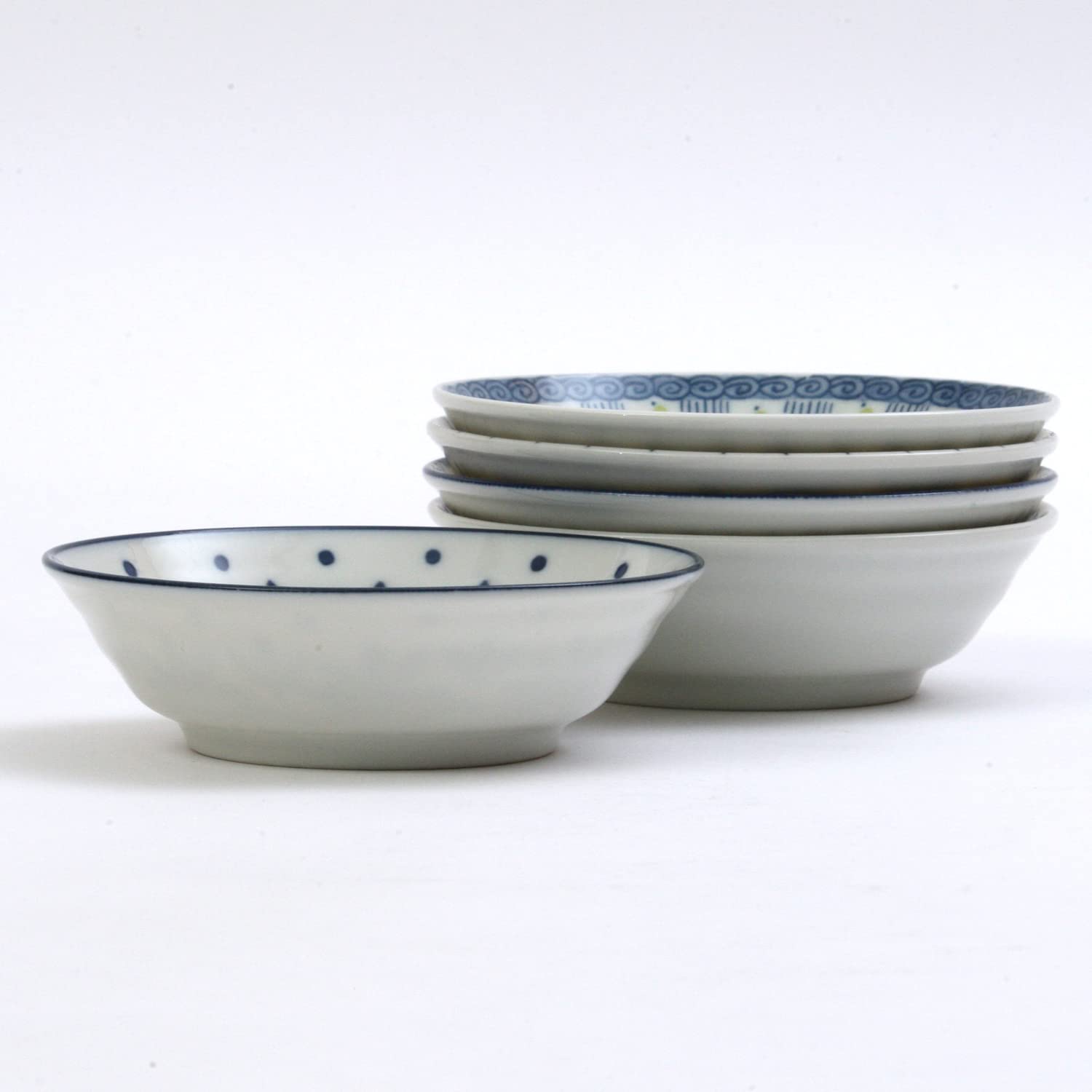 Awasaka Pottery Field 7-1806 Small Bowl Set, White, 3.9 x 6.3 x