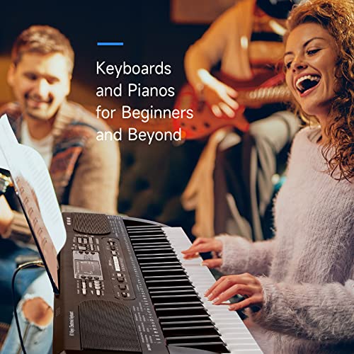 Yoleo Piano Numérique, Clavier Électroniques, 61 Touches avec Support Pupitre Écouteurs et Banc, Clavier Éclairé, Clavier Musical Synthetiseur pour débutants, enfants et adultes- Noir - Les Beatles, Paul McCartney, John Lennon, RIngo Starr, George Harrison Yoleo Piano Numérique, Clavier Électroniques, 61 Touches avec Support Pupitre Écouteurs et Banc, Clavier Éclairé, Clavier Musical Synthetiseur pour débutants, enfants et adultes- Noir – Image 3